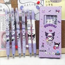 6支/盒 Sanrio Kuromi 可擦摩擦热敏笔 速干易擦 高品质学生用品 0.5mm 替换芯 开学季