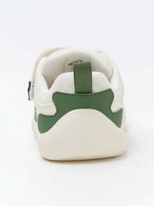 mini bala Kids' Non-Slip Walking Shoes, Breathable Lightweight Sneakers With Antibacterial Insole - White Green Tone - View 6