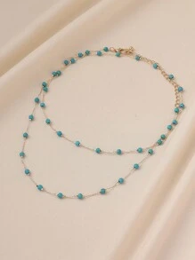 Vòng cổ trang trí màu ngọc lam - Màu xanh ngọc - Xem 4