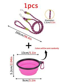 1 Pieza Correa De Perro Cruzada Para Mascotas Al Aire Libre De Material De Nailon Reflectante, Correa Cruzada Con Correa Para El Hombro Libera Las Manos De Manera Segura Y Conveniente - Multicolor - Ver 4