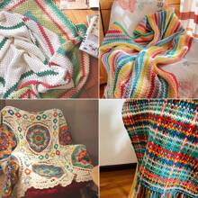 Set de 10 ovillos de hilo de 4 cabos, suave y amigable con la piel, para ganchillo manual DIY de bolsos, accesorios, mantas, chales, sombreros, flores, etc. (Longitud aproximada 1120m/1224.8yds, Peso aproximado 400g/14.1oz)