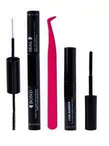 睫毛粘合和密封 10ml 单根睫毛胶水和密封超强定型睫毛延长和睫毛胶水去除剂 5ml 镊子套装睫毛胶、睫毛胶 - 淺粉色 - 查看 15