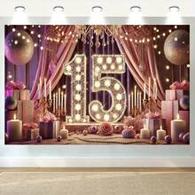 15th Luxury Birthday Celebration Banner - Polyester Party Decoration, Suitable For Home, Garden, Studio And Outdoor Events - Multi-Color Multipurpose