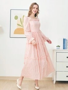 Elegant Silver Metallic Embossed Jacquard Formal Evening Gown, Party Dress, Wedding Guest Dress, Prom Dress