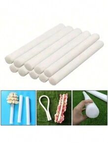 1-4 件优质白色花卉泡沫棒 15.75 英寸 X1.96 英寸 - DIY 婚礼插花底座，实心圆柱形海绵，适用于活动和派对装饰、母亲节、送给母亲的礼物 - 白色 - 查看 4