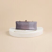 Sparkly Rhinestone Decorated Luxury Ladies Party Clutch Bag Chain Ombre Shoulder Bag For Wedding - Mauve Purple - View 1