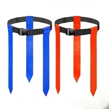 1pc Athletic Flag Football Elastic Waist Belt, Adjustable Bright Color Waist Band, Sports Training Equipment, American Football Flag Grommet