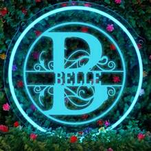 Custom Round LED Neon Sign - Personalized Wall Decor With 3D Engraving, Perfect For Weddings, Birthdays, Businesses & Bars - USB Powered Name Light Gift Gifts Graduation - Multicolor - View 6