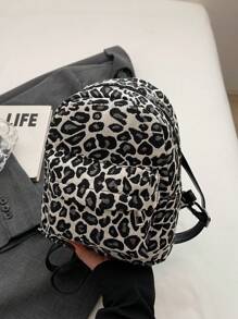 1 件秋冬新款豹纹迷你精致背包/小背包/钱包，适合旅行和日常使用