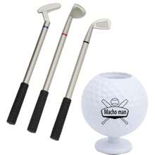 Customizable Golf Ball Pen Holder With Various Texts Or Logos, Creative Golf Pen Holder Customization, Customizable Golf Supplies - White - View 10