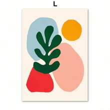 1 Stück Matisse Plakat Korallblätter Blumen abstrakte Pflanzen Leinwandmalerei Nordischer Raumwandkunstdruck Bild für Heimdekoration ohne Rahmen - Verschiedenfarbig - Übersicht 44