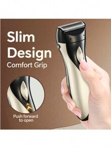 女士电动剃须刀，USB 充电式多功能剃须刀，配备不锈钢刀片，可去除面部、身体和比基尼区域的毛发，电池容量 500mAh