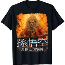 Chinese Mythology Sun Wukong T-Shirt - Black - View 1