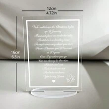 1 pezzo Supporto espositivo personalizzato in acrilico con foto e testo, include forme rotonde, rettangolari, quadrate, a cuore, con base, forniture di alta qualità per matrimoni, San Valentino, coppie, Festa del Papà, foto di animali domestici, numero del tavolo del matrimonio, menu del tavolo del ristorante, multifunzionale, anti-muffa, decorativo, riutilizzabile, raffinato, elegante, di alta qualità, adorabile, moderno, personalizzato, unico, per anniversari, per compleanni, per festa della casa, per laurea, cucina, sala da pranzo, camera da letto, ufficio, soggiorno, casa, giardino, sala da tè