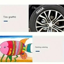 3 支白色永久性记号笔 - 快干、防水、不褪色，适合在 DIY、玻璃、人造皮革、木材、金属等上绘画 - 非常适合万圣节和圣诞节工艺品，非常适合圣诞节返校 - 白色 - 查看 5