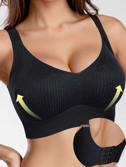 Women's Seamless Lift-Up Bra, Invisible Removable Padded