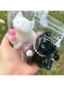 1 Stück zufälliger Stil TPR süßes Flusspferd weiches Quetschspielzeug, Weihnachtsgeschenke, Neujahrsgeschenke, Lustiges Spielzeug mit Acryl-Aufhänger, zufällige Farbe und Stil (zufällige äußere Verpackung)