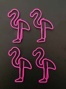 10/30/50/100pcs Pink Flamingo Shaped Paperclips,Creative Paper Clips, Memo Note Clips Document Bookmark Organizing Clips For Office Party Invitation Card Gift, Notebook,Stationery,Gift,Back To School,School Supplies