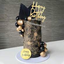 1Pc Custom Acrylic Cake Toppers, Personalised Glitter Cake Topper With 'Mr. And Mrs. Williams' Design, Perfect For Birthday, Wedding Anniversaries, Valentine's Day, Unique Dessert Table Decoration, Cake Accessories, Baking Accessories - Multicolor - View 6