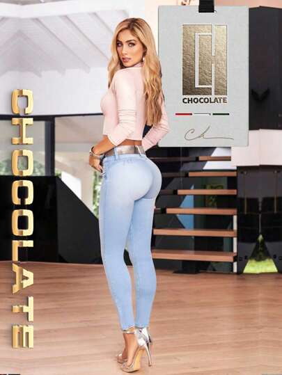  2 o 3 piezas precio de cupón de descuento, Chocolate Jeans  COLOMBIANOS Levanta pompi gluteo push up