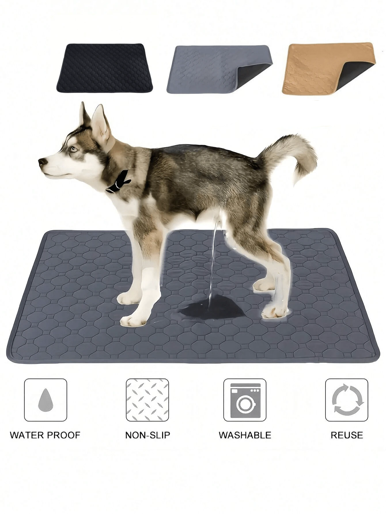 Washable And Reusable Pet Placemats Urine Pads - 4-Layer Absorbent Cat/Dog Placemats And Training Potty Pads For Small To Large Pets, Keep Your Pet Clean And Comfortable