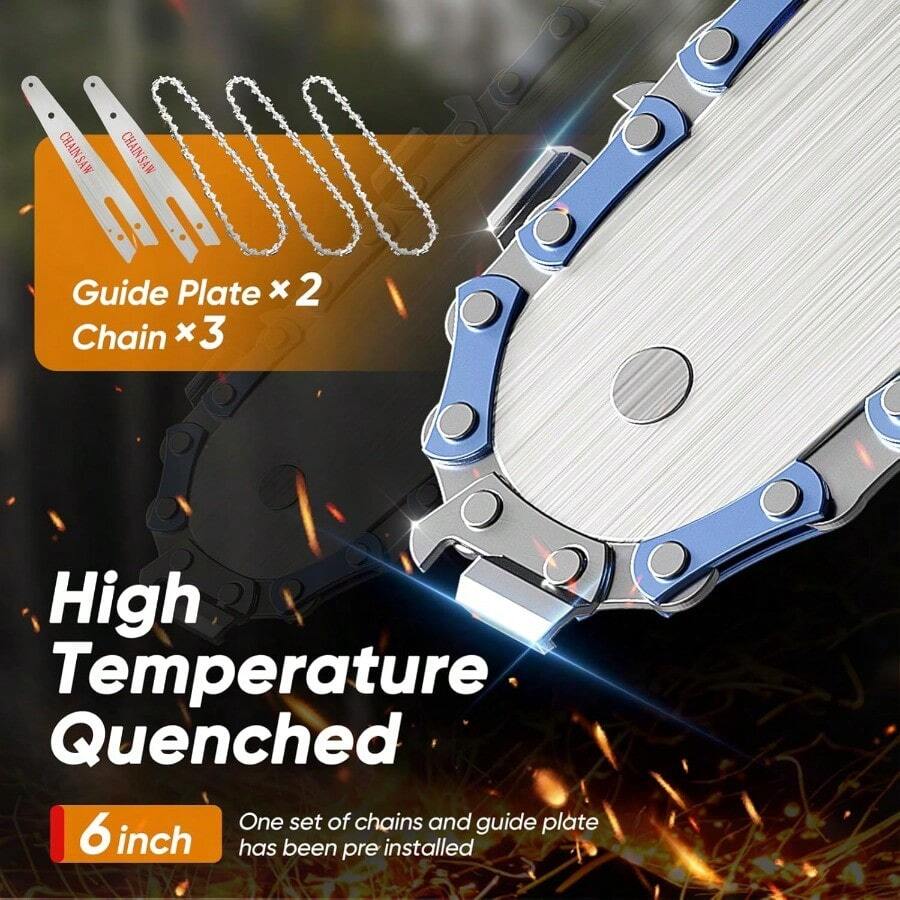 6 Inch Lithium Battery Powered Brushless Cordless Chainsaw Single Hand Saw Garden Electric Chainsaw - Chainsaw And Chain Saw Price