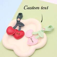 1 pieza Llavero con cereza personalizada, regalo para su ser querido, pareja, amigo, familia, vacaciones, aniversario, accesorios lindos para bolsa y equipaje