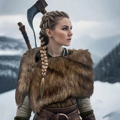 1 stuk Retro Viking Middeleeuwse Ridder Krijgermantel, Halloween Carnaval Podiumkostuum