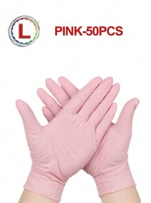 Guanti monouso in nitrile rosa, senza lattice, impermeabili, antistatici e multiuso, adatti per tintura dei capelli, saloni, cucina, pittura, arti e mestieri, pulizie domestiche, cucina, bagno, prodotti per la casa - rosa - Visualizzare 22