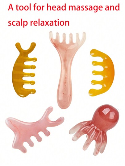 Scalp Massager Claw, Scalp Relaxation Tool, Facial Massage Tool, Scalp Scraping Gua , Scalp Massage Comb, Stimulate Hair Growth, Scraping Gua Massage Tool, Facial Lift Massage, Eye Massage Relaxation Tool, Valentine's Day Gift, Mother's Day Gift, Meridian Unblocking, Deep Tissue Massage Relaxation Tool, Multi-Function Handheld Head Massager, Trigger Point Massage, Also Suitable For Full Body Deep Tissue Massage. Made Of Comfortable Resin Material, Smooth And Round. Washable And Reusable.,Hair,Hair Tools,Hair Care,School,Back To School,Travel,Travel Essentials,Home Essentials,Spa,Massage Tool,Massage,Massager,Spa