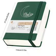 1PC Journal Notebook -360 Pages Thick Diary Writing Rules Notebook, Hardcover Leather Magazine,Women's, Men's, Daily Work Journal Notebook,Essential For Nature Enthusiasts(Green)