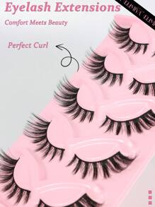 5 对狐狸眼、眼尾加长、漫画眼、自然假睫毛 20 毫米 - 眼尾拉長款 - 查看 5