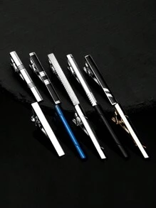 10 piezas Pinzas para corbata para hombre, juego clásico de pinzas de barra para corbatas normales, pinzas de barra de corbata adecuadas para boda, aniversario, negocio, caja de lujo - Multicolor - Ver 3
