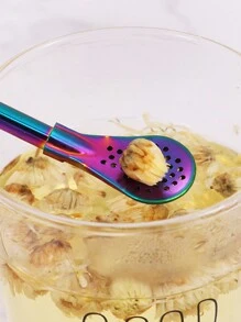 2/4/6 buah Sedotan Saringan Berulir yang Dapat Dilepas dari Baja Tahan Karat dengan 1/2 Sikat Pembersih, Cocok untuk Teh Herbal, Penyaringan Jus, Peralatan Dapur Rumah Tangga, Acara Minum Teh Sore, Perlengkapan Sekolah - Perak - View 4