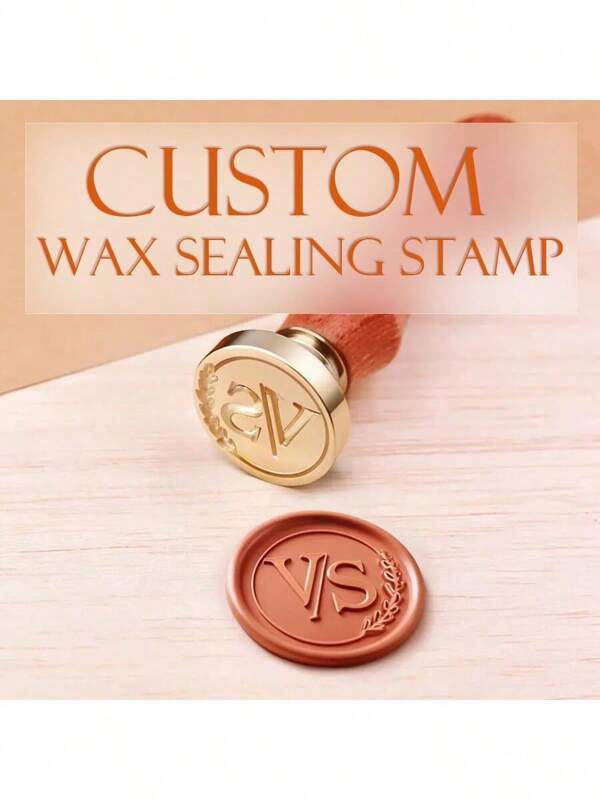 1 PC Custom Wax Seal Stamp-Sealing Wax Stamp With Handle Personalized Wax Seal Stamp For Crafting, Envelopes, Gift Wrap Graduation Gifts And Wedding Invitation, Ornamental, Multi-Functional, Reusable, Colorful, Vintage, Cute, Cartoon, Modern, Kawaii, Custom Stickers Personalized, Ideal Gifts For Him, Ideal Gifts For Her, Boyfriend