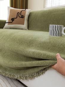 1 件超宽大号深绿色沙发毯，多功能沙发套，宠物友好型，可机洗家具保护套，适用于卧室、办公室、客厅、所有季节