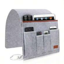 Organizador de reposabrazos reclinable para sofá de fieltro, sillón para el hogar, para revistas, tableta, teléfonoóvil, bolsa de almacenamiento colgante con Control remoto 2TS4 - B-Gris oscuro - Ver 8