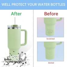 Silicone Cup Sleeve, Base, Non-Slip Mat And Coaster Set, Fits 32/40oz Stainless Steel Sport Water Bottles, Silicone Water Bottle Protective Cover, Outdoor Sport Water Cup Protective Case, Round Base Cup Sleeve, Anti-Drop Insulated Sleeve