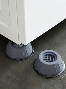 洗衣机周边配件-缓冲垫、防撞条、防震脚垫。橡胶垫，洗衣机脚垫-橡胶脚垫，防滑垫，减震器，防滑固定防偏-适用于烘干机、洗衣机，减少噪音和震动 - 灰色 - 查看 2
