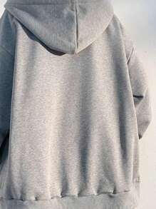 Plus Size Zippered Sweatshirt G1,G2.G3 - Gris - Ver 3