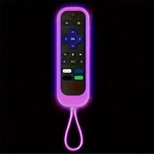 1pc Silicone Remotes Cover Case Compatible With Roku Express | Roku Express 4K+ | Battery Case TCL Roku TV Roku Streaming Stick 4k+ Remote, Silicone Protective Controller Universal Sleeve Glow In The Dark - Multicolor - View 10