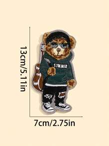 1 pieza Parche bordado de oso mini lindo, aplicación decorativa para planchar en camiseta, sudadera, chaqueta, ropa - Multicolor - Ver 16