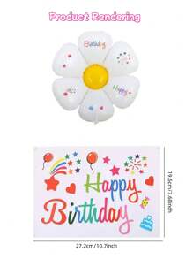 10pcs/Set Flower Shaped Balloon(2 Large, 3 Medium, 5 Small), 5pcs/Set S/M/L Sunflower Balloon, Oversized Floral Balloon For Photography Background Prop And DIY Balloon Decor Stickers, Multi-Option Daisy Foil Balloon Set For Fashion Party Decoration, Birthday, Wedding, Suitable For Party, Birthday, Gathering, Holiday Decor, Can Be Inflated With Helium Modern Floral Shaped Decoration Balloon