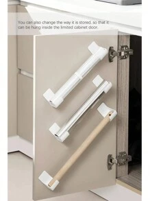 1 对可调节橱柜侧壁安装储物整理架，无需钻孔