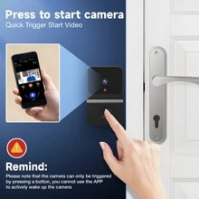 LARMCAM WiFi Wireless Video Doorbell Camera, Smart Doorbell With Motion Detection, Night Vision, Two-Way Talk, Suitable For Home/Patio Security - Black - View 6