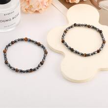 QYDCX Obsidian Stone Triple Protection Bracelet Anklet For Women, Men, Adjustable Beaded Bracelet Anklet, Protection, Wrist Accessory - Classic - View 3