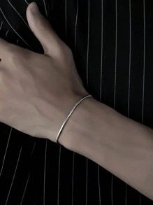 1 pezzo Braccialetto catena in acciaio inossidabile dorato, accessorio di gioielleria personalizzato stile hip-hop da uomo