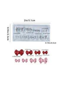 1pc 2-Style Butterfly Hairpin Silicone Mold, Hair Flower Accessory, Suitable For DIY Resin Crafters - Large and Small Bow Molds - View 12