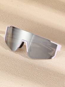 1/3/5pcs Women One-Piece Multicolor Personalized Street Style Technological Punk Fashion Glasses For Outdoor Casual Activities Tropical Beach Vacay Outfits Rave Party Accessories For Summer Beach Vacation, Outdoor, Travel Shades Street Y2k Style Oversized Wrap Frame For Music Festival Preppy Style For Back To School