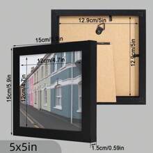 1 件/3 件套装方形简约设计相框，4x4 英寸、5x5 英寸、6x6 英寸、8x8 英寸，带随机纸板插件，非常适合情人节或节日礼物
